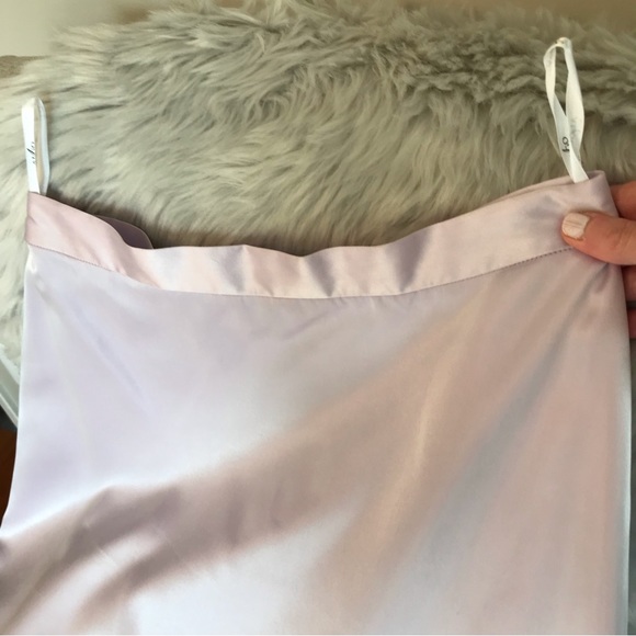 💕HOST PICK💕ALAGO | Lilac Purple Satin A-Line Maxi Formal Occasion Skirt Sz 10 - Picture 5 of 17